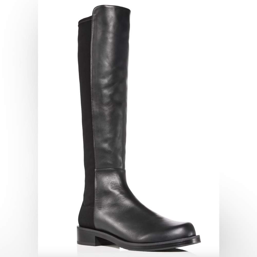 LIKE NEW, AUTHENTIC Stuart Weitzman Women's Half 'n' Half Bold Black Boots